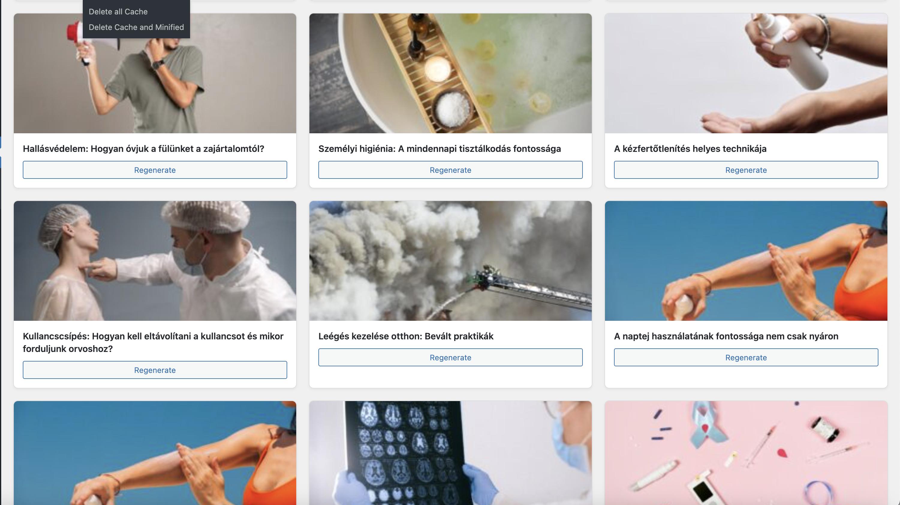 Thumbnail Manager grid view